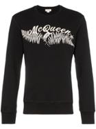 Alexander Mcqueen Embroidered-logo Sweatshirt - Black