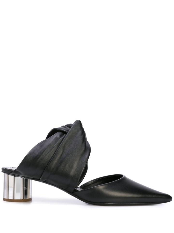 Proenza Schouler Twist Block Heel Mules - Black