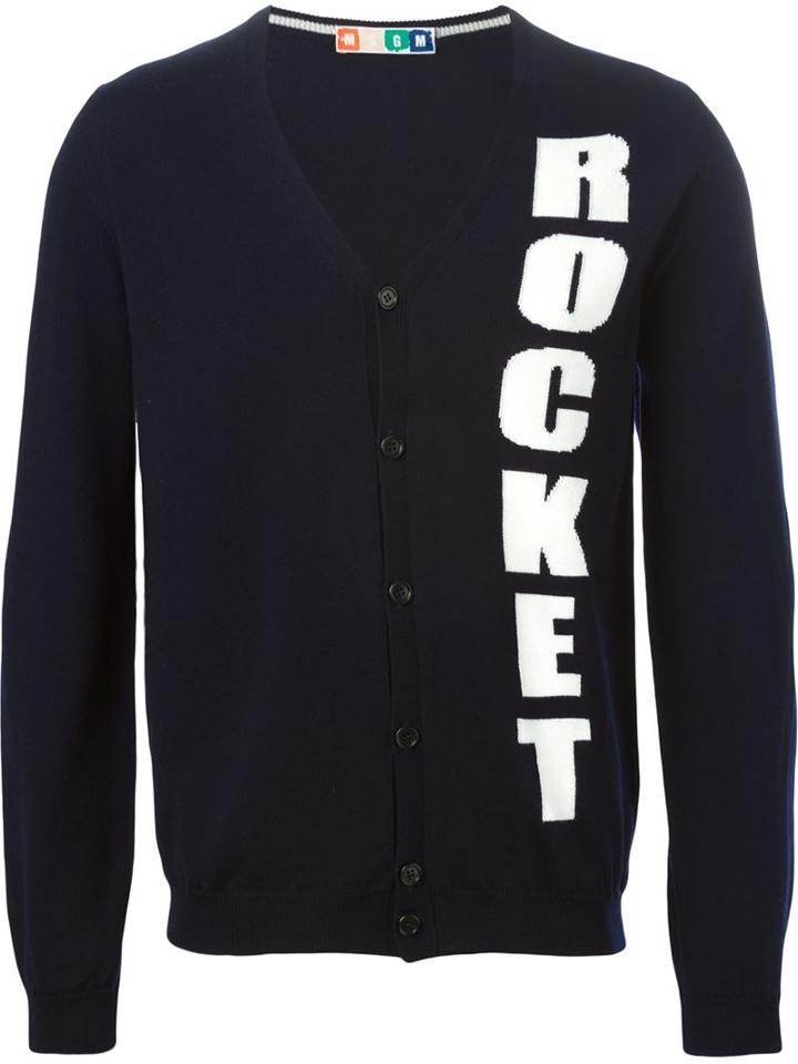 Msgm Rocket Intarsia Cardigan