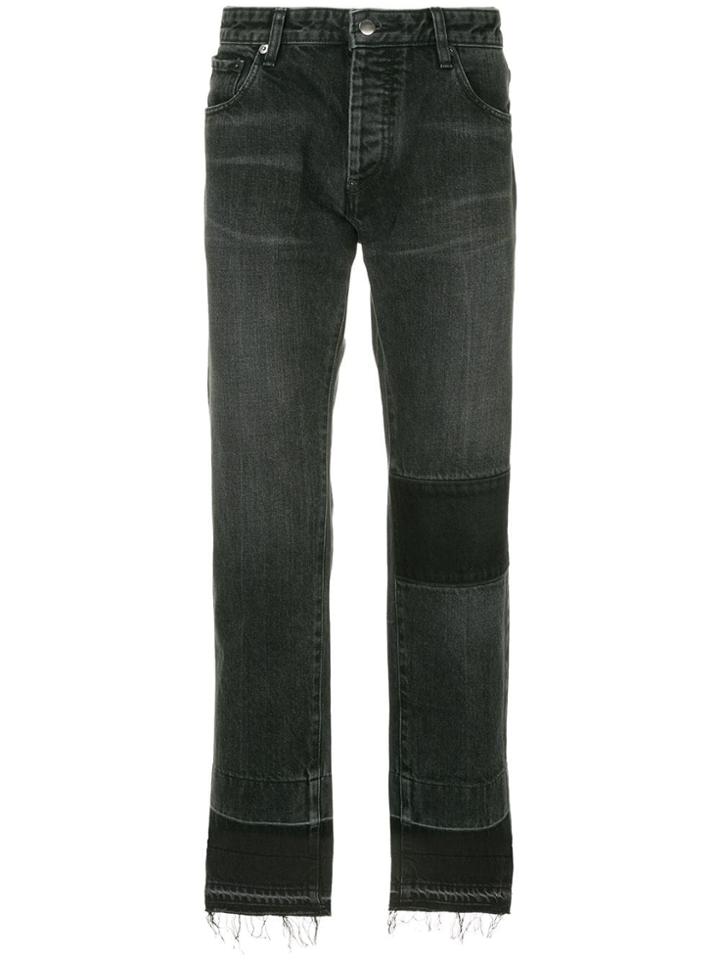 Ambush Straight Leg Patch Jeans - Grey