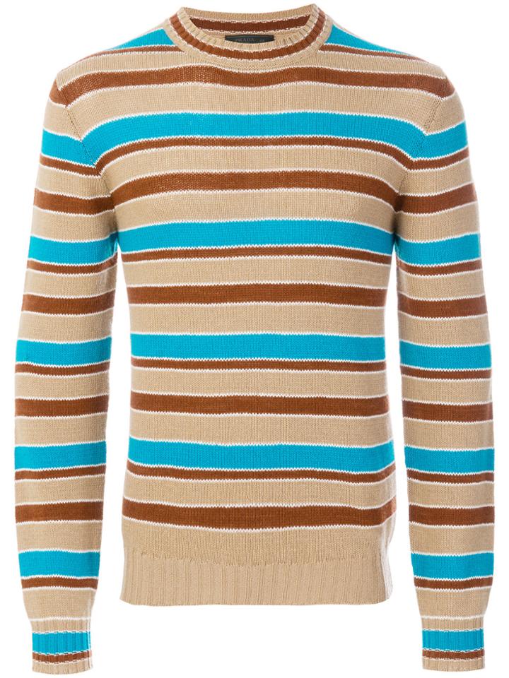 Prada Striped Jumper - Nude & Neutrals