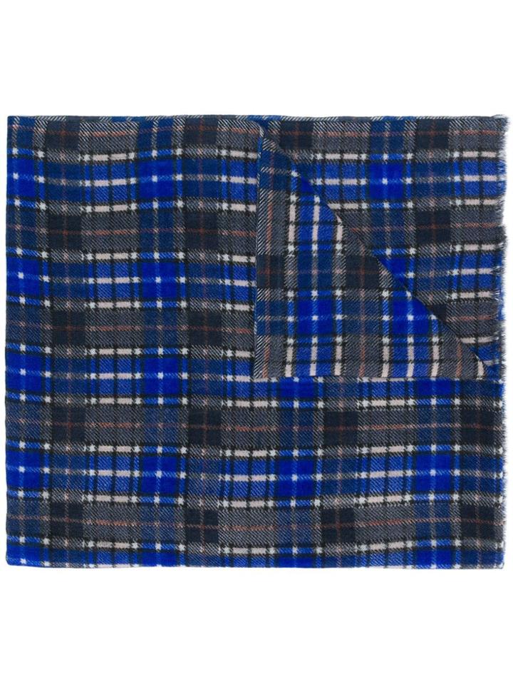 Altea Checked Scarf - Blue