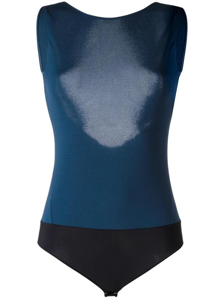 Maison Margiela Colour Block Body, Women's, Size: 42, Blue, Viscose/polyamide/spandex/elastane