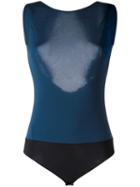 Maison Margiela Colour Block Body, Women's, Size: 42, Blue, Viscose/polyamide/spandex/elastane