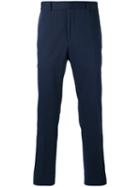 Fendi - Embroidered Face Tailored Trousers - Men - Cotton/spandex/elastane/viscose - 48, Blue, Cotton/spandex/elastane/viscose