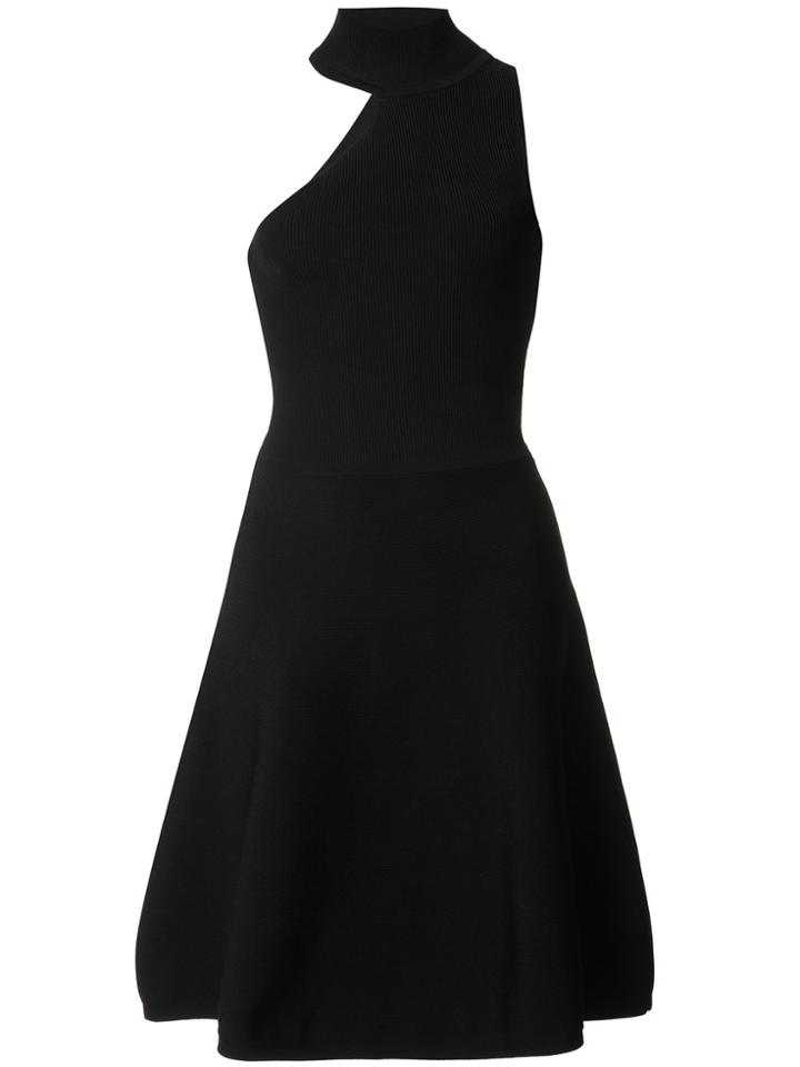 Cushnie Et Ochs High Neck Asymmetric Cut Out Dress - Black