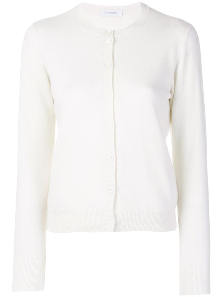 Cruciani Round Neck Cardigan - Nude & Neutrals
