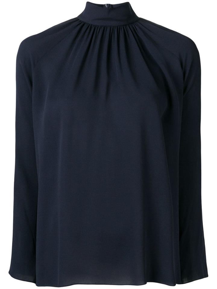 The Row Stand-up Collar Blouse - Blue