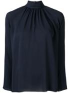 The Row Stand-up Collar Blouse - Blue