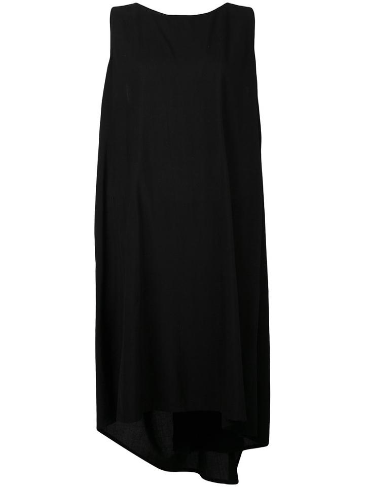 Yohji Yamamoto - Sleeveless Drape Front Dress - Women - Rayon - 2, Black, Rayon