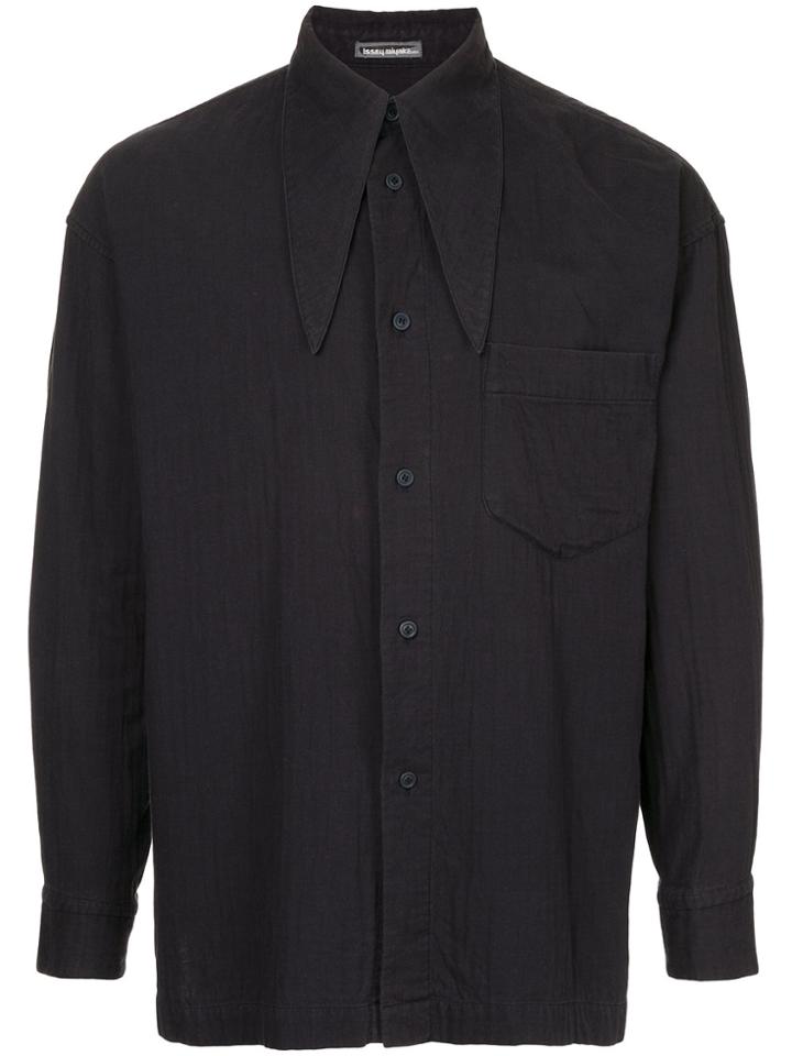 Issey Miyake Vintage Long Collared Shirt - Blue
