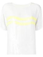 P.a.r.o.s.h. Sequin Embellished T-shirt, Women's, Size: Xl, White, Viscose/pvc
