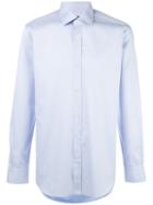 Barba - Plain Shirt - Men - Cotton - 45, Blue, Cotton