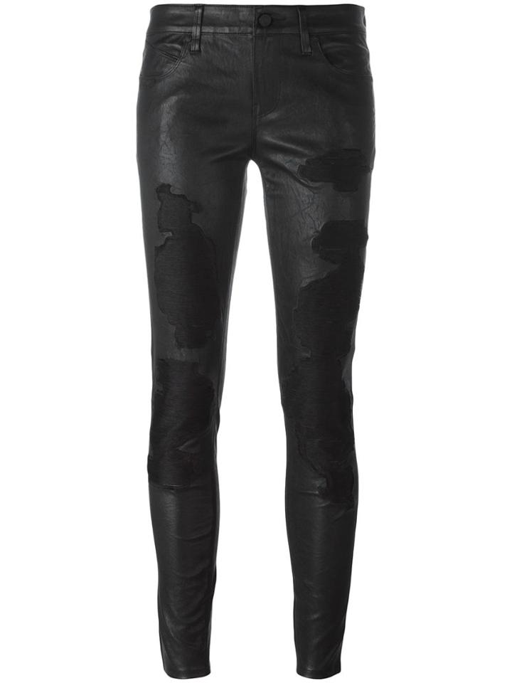 Rta Destroyed Effect Skinny Trousers - Black