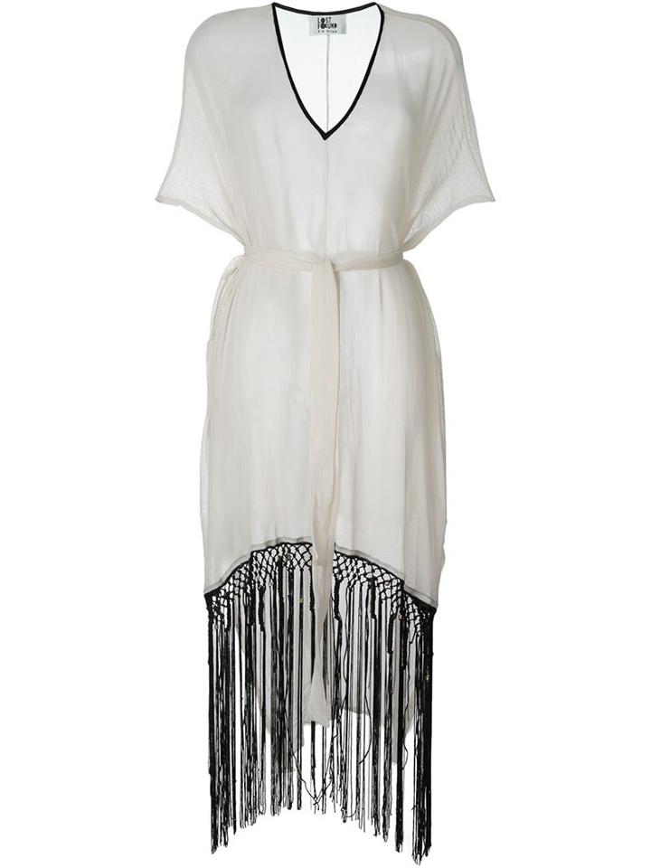 Lost & Found Ria Dunn Fringed Kaftan, Women's, Size: Xs, White, Cotton