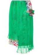 Kolor Double Layer Pleated Skirt - Green