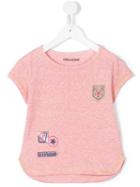 Zadig & Voltaire Kids Badges T-shirt, Girl's, Size: 12 Yrs, Pink/purple