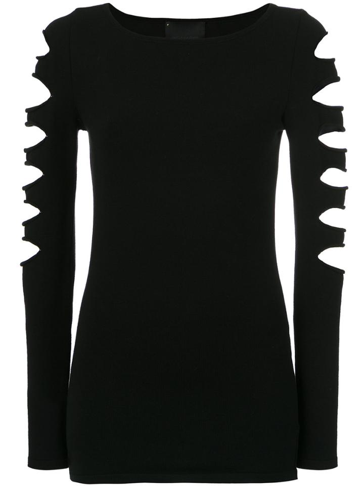 Andrea Bogosian Cut Out Details Blouse - Black