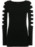Andrea Bogosian Cut Out Details Blouse - Black