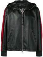Alexander Mcqueen Leather Hooded Jacket - Black