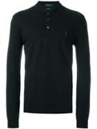 Polo Ralph Lauren Embroidered Logo Polo Shirt, Men's, Size: Medium, Black, Cotton/spandex/elastane