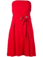 Alberta Ferretti Strapless Dress - Red