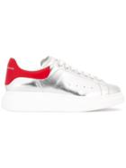Alexander Mcqueen Extended Sole Sneakers, Men's, Size: 40.5, Grey, Calf Leather/leather/rubber