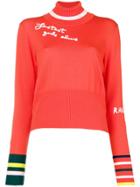 Mira Mikati Fine Knit Embroidered Sweater - Yellow & Orange