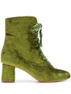 Forte Forte Lace-up Ankle Boots - Green