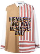 Stella Mccartney 'member And Non Members Only' Shirt, Men's, Size: 40, White, Cotton