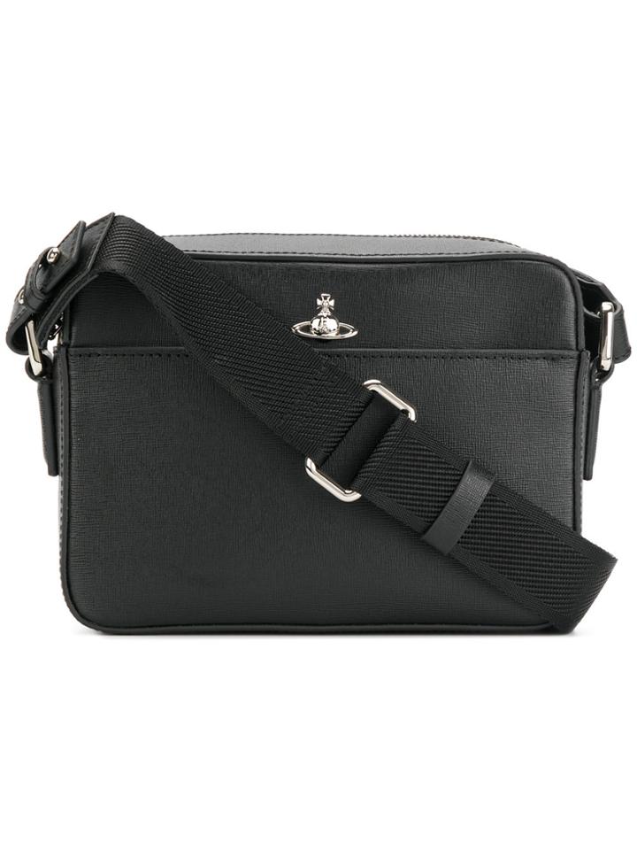 Vivienne Westwood Logo Plaque Messenger Bag - Black