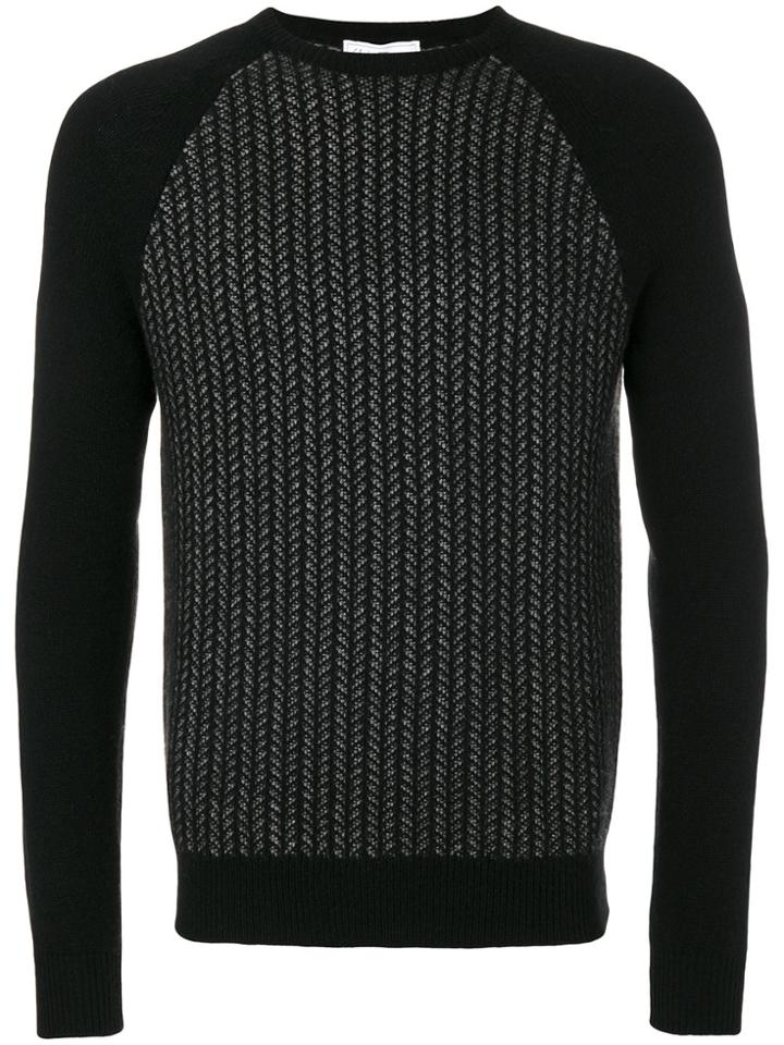 Salvatore Ferragamo Patterned Sweater - Black