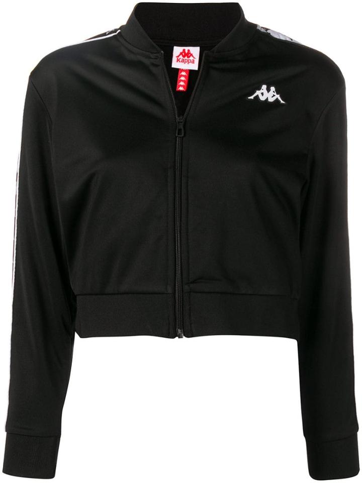 Kappa Side Logo Stripes Bomber Jacket - Black