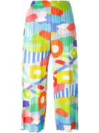 Pleats Please By Issey Miyake Printed Pleated Trousers