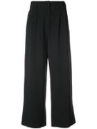 Magda Butrym Cropped Wide-leg Trousers - Black