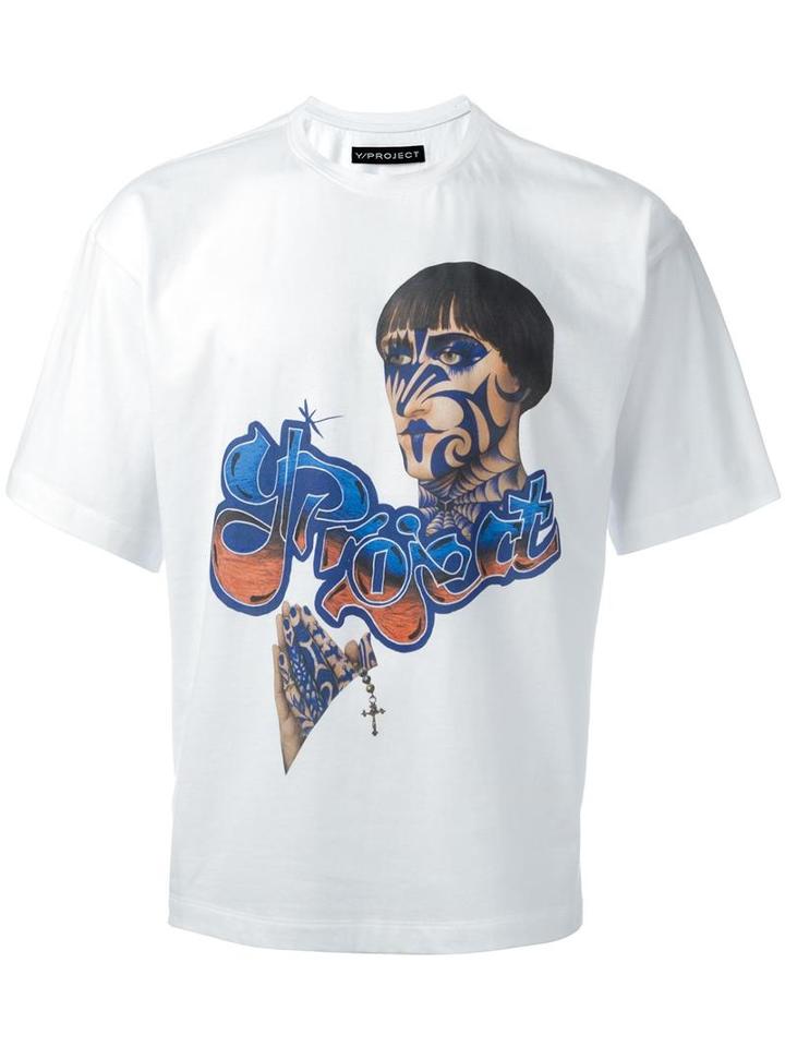 Y / Project 'prayer' T-shirt, Adult Unisex, Size: Large, White, Cotton
