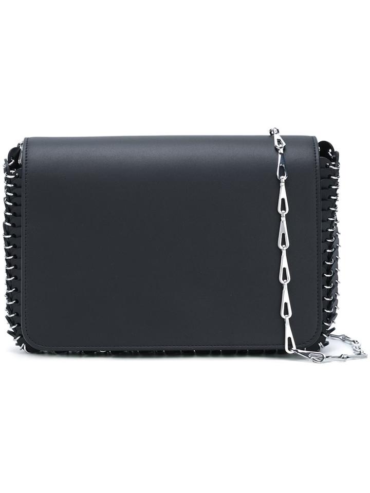 Paco Rabanne Woven Detail Crossbody Bag, Women's, Black
