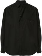 Yohji Yamamoto Folded Placket Shirt - Black
