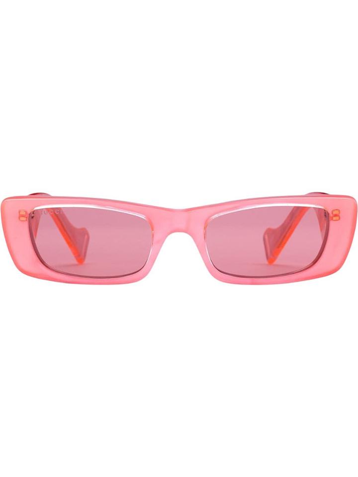 Gucci Eyewear Rectangular Frame Sunglasses - Pink