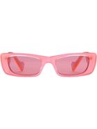Gucci Eyewear Rectangular Frame Sunglasses - Pink