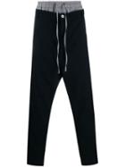 Vivienne Westwood Anglomania Drawstring Contrast Trousers - Blue
