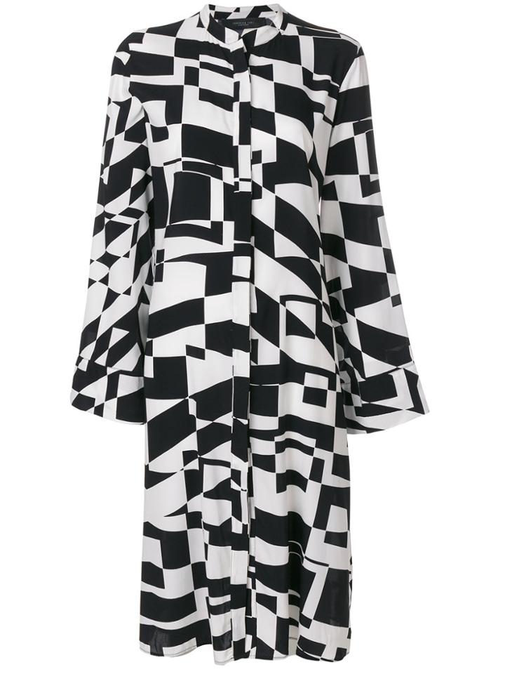Federica Tosi Abito Abstract Print Shirt Dress - Black