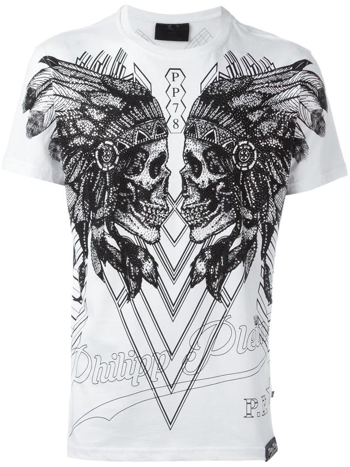 Philipp Plein 'dramatic' T-shirt, Men's, Size: Xl, White, Cotton