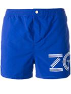 Kenzo - Logo Print Swimshorts - Men - Nylon/polyester - Xs, Blue, Nylon/polyester