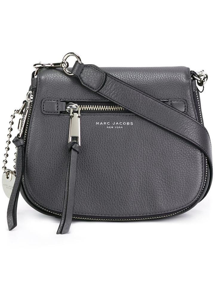 Marc Jacobs Small 'recruit' Saddle Crossbody Bag, Women's, Grey, Leather