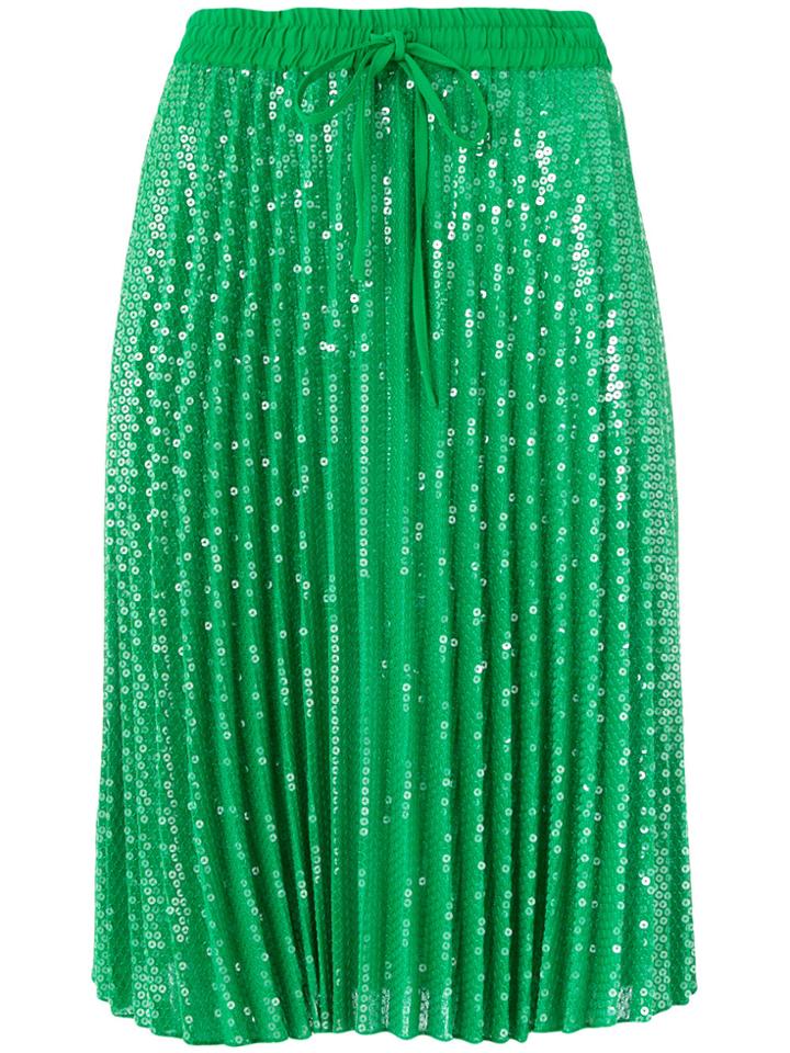 P.a.r.o.s.h. Plotter Pleated Skirt - Green