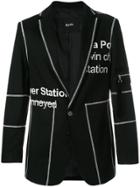 Blood Brother Penton Printed Blazer - Black
