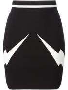Neil Barrett Lightning Bolt Mini Skirt - Black