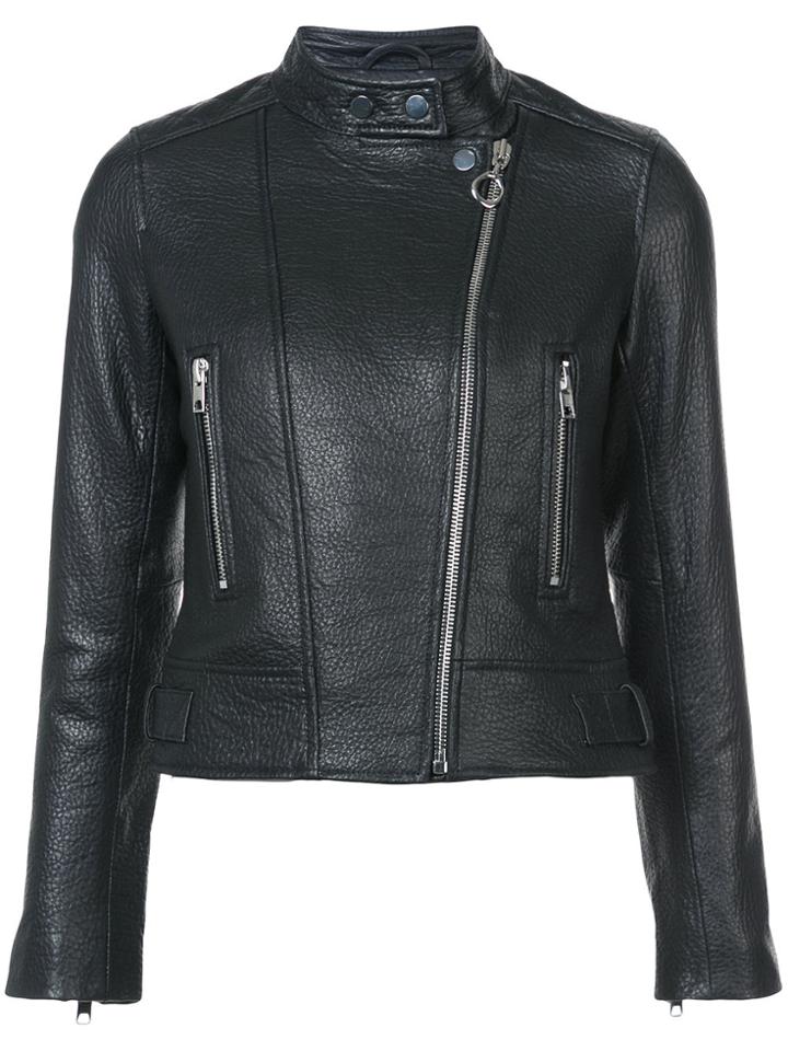 Derek Lam 10 Crosby Leather Moto Jacket - Black