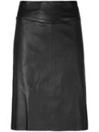 Joseph - Panelled Fitted Skirt - Women - Lamb Skin - 36, Black, Lamb Skin